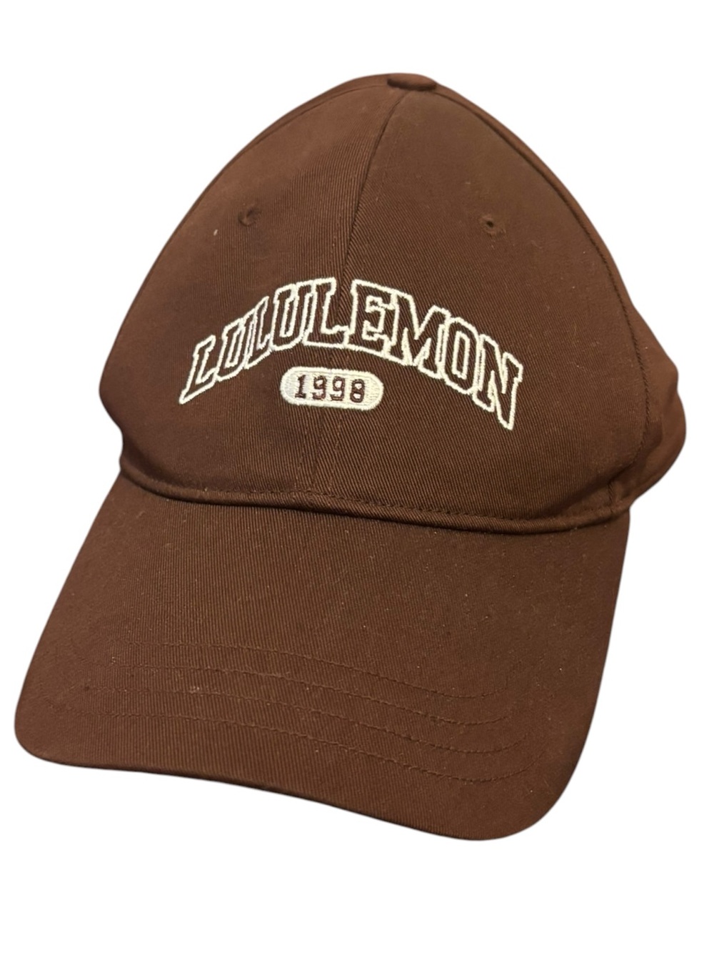 Lululemon 1998 Embroidered Brown Adjustable Baseball Hat Cap Unisex Logo S/M